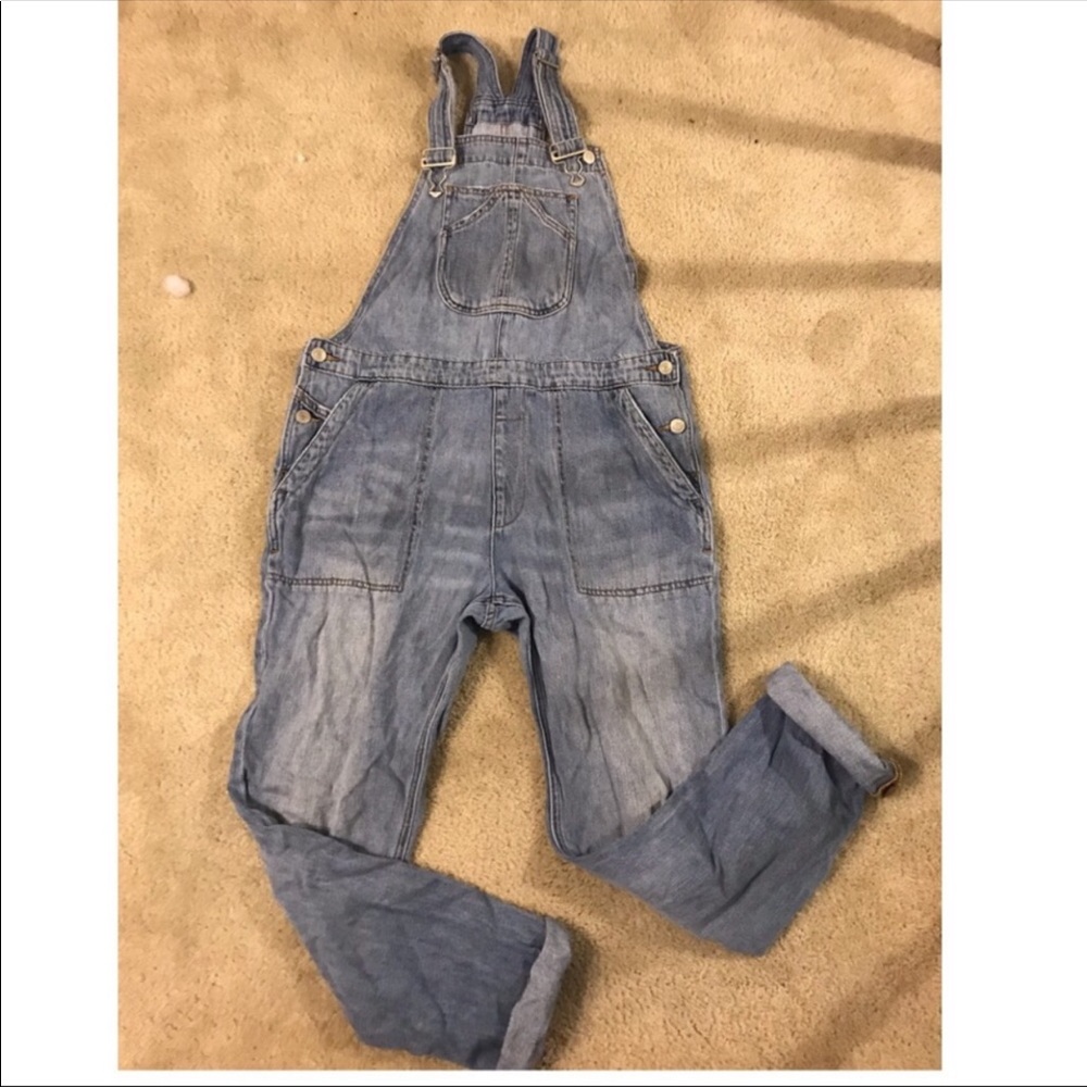 Gap Denim Overalls Cropped Medium Tall